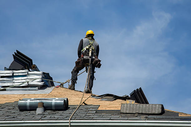 Professional Gutter Installation technician working in Church View, VA